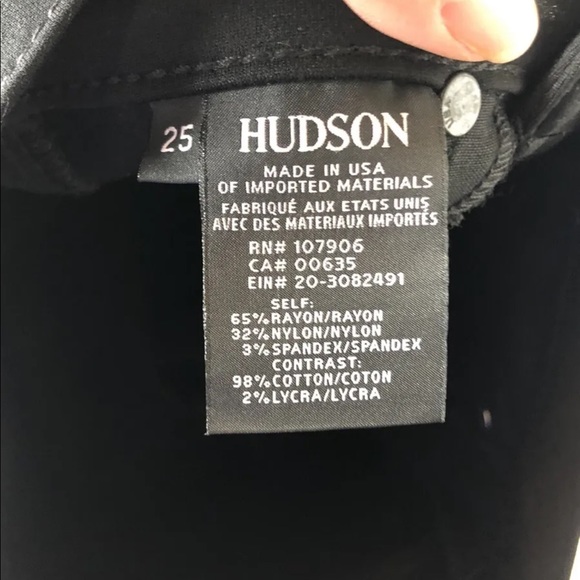 Hudson Amory Super Skinny Moto Stripe Jeans - Picture 8 of 8